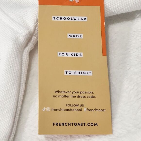 French Toast Uniform shirt for boy XXL Casual White Long Sleeved Polo Shirt - Picture 6 of 11